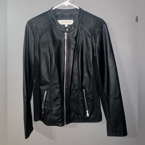 Woman’s Black Faux Leather Jacket